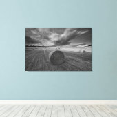 B&W Gerstveld 2 Canvas Afdruk (Insitu (Houten vloer))