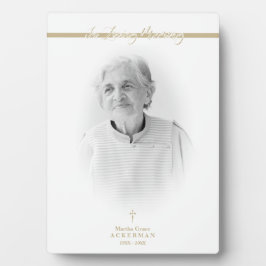 B&W Golden Photo Herdenking Service Beste Ones Fotoplaat