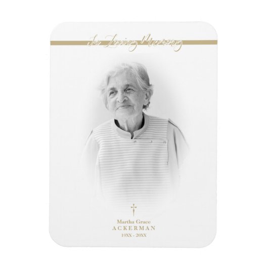 B&W Golden Photo Herdenking Service Beste Ones Magneet (Verticaal)