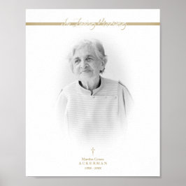 B&W Golden Photo Herdenkingsdienst Lieve mensen Poster