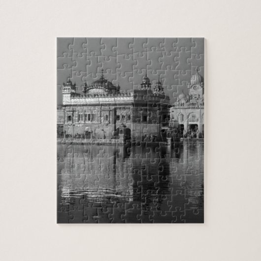 B&W Golden Temple in India Legpuzzel (Verticaal)
