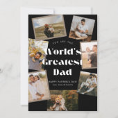 B & W Grootste Papa Ter Wereld Foto Vaderdag Kaart (Voorkant)