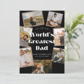 B & W Grootste Papa Ter Wereld Foto Vaderdag Kaart (Staand voorkant)