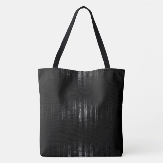 B&W Grunge Stripes Tote Bag (Achterkant)