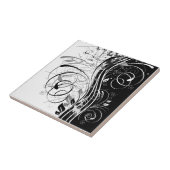 B&W grunge Tegeltje (Zijkant)
