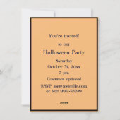 B/W Halloween Silhouette Boy Girl Sitting Invite Feestdagenkaart (Achterkant)