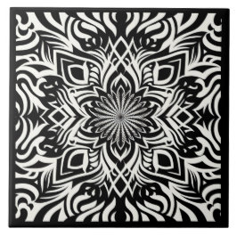 B&W Harmony (met grens) Tegeltje