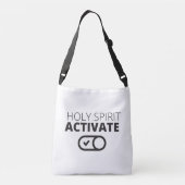 B/W Heilige Geest activeert Pictogram Evangelie Gr Crossbody Tas (Achterkant)