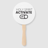 B/W Heilige Geest activeert Pictogram Evangelie Gr Handwaaier (Achterkant)