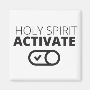 B/W Heilige Geest activeert Pictogram Evangelie Gr Magneet