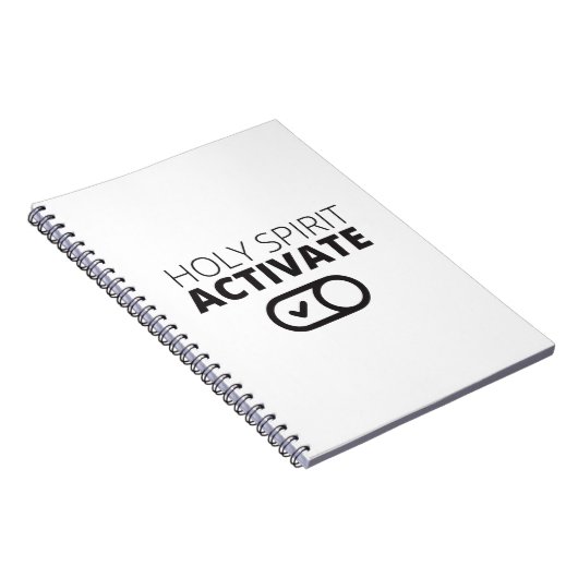 B/W Heilige Geest activeert Pictogram Evangelie Gr Notitieboek (Rechterzijde)