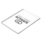 B/W Heilige Geest activeert Pictogram Evangelie Gr Notitieboek (Linkerzijde)