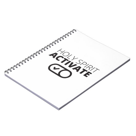 B/W Heilige Geest activeert Pictogram Evangelie Gr Notitieboek (Linkerzijde)