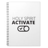 B/W Heilige Geest activeert Pictogram Evangelie Gr Notitieboek (Voorkant)