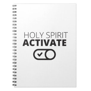 B/W Heilige Geest activeert Pictogram Evangelie Gr Notitieboek