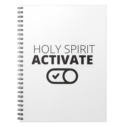 B/W Heilige Geest activeert Pictogram Evangelie Gr Notitieboek (Voorkant)