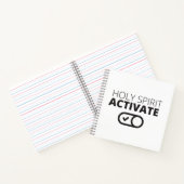 B/W Heilige Geest activeert Pictogram Evangelie Gr Notitieboek (Binnen)