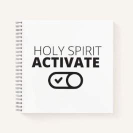B/W Heilige Geest activeert Pictogram Evangelie Gr Notitieboek