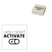 B/W Heilige Geest activeert Pictogram Evangelie Gr Rubberstempel (Gestempeld)