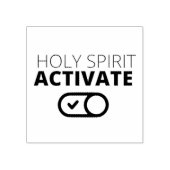 B/W Heilige Geest activeert Pictogram Evangelie Gr Rubberstempel (Afrduk)
