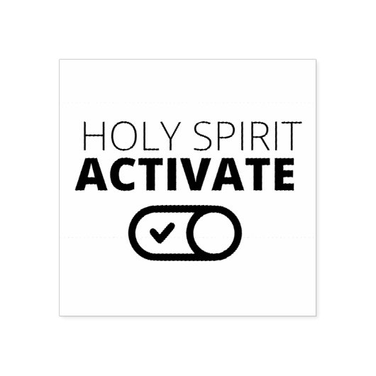B/W Heilige Geest activeert Pictogram Evangelie Gr Rubberstempel (Afrduk)