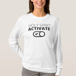 B/W Heilige Geest activeert Pictogram Evangelie Gr T-shirt
