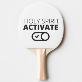 B/W Heilige Geest activeert Pictogram Evangelie Gr Tafeltennisbatje