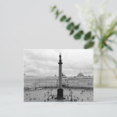 B&W het Vierkant van het paleis Briefkaart (Staand voorkant)
