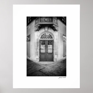 B&W-hoek ingang posterprint Poster
