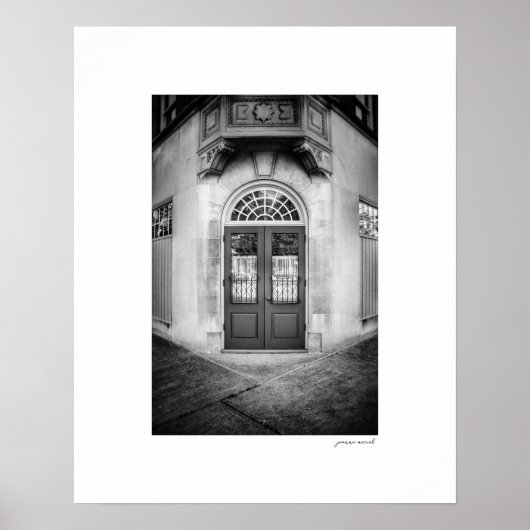 B&W-hoek ingang posterprint Poster (Voorkant)