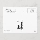 b&w kerstbomen feestdagenkaart (Achterkant)