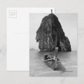 B&W Krabi beach 3 Briefkaart (Voorkant / Achterkant)