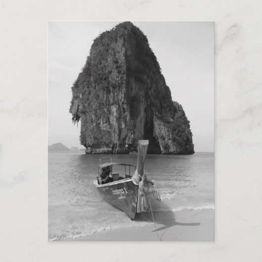 B&W Krabi beach 3 Briefkaart (Voorkant)