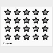 B&W-kracht Ster Sticker (Vel)