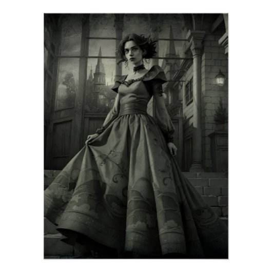 B&W Lady Perfect Poster (Voorkant)