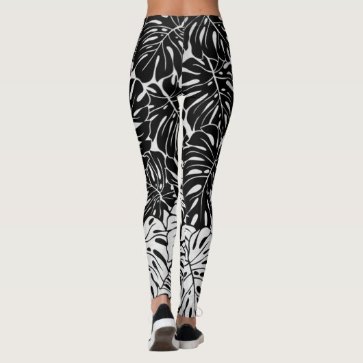 B&W Leafy-Leggings Leggings (Achterkant)