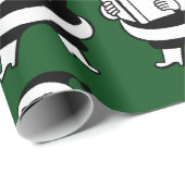  B&W-leesKerstman (Lge. Afbeelding) over de groene Cadeaupapier (Rol Hoek)