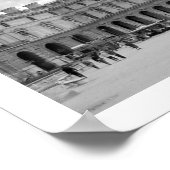 B&W Louvre Panoramiek Poster (Hoek)
