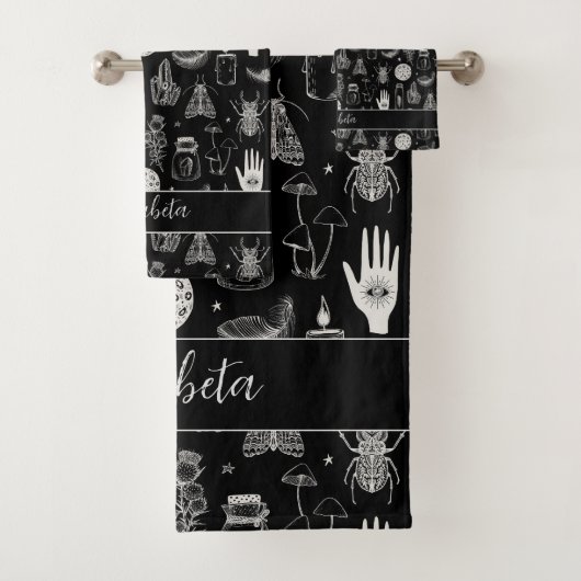 B / W Magic Bugs en dingen Bad Handdoek (Insitu)