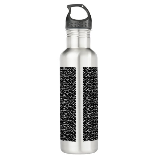 B & W Matrix ontwerp Roestvrij water fles (Achterkant)