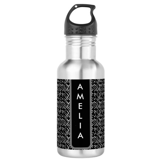 B & W Matrix ontwerp Roestvrij water fles (Voorkant)