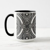B&W Medaillon Motief Mok (Links)
