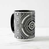 B&W Medaillon Motief Mok (Voorkant links)