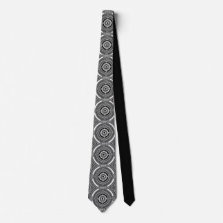 B&W Medaillon Motief Stropdas