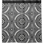 B&W Medallion Motief Douchegordijn (Voorkant)