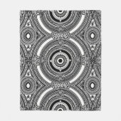 B&W Medallion Motief Fleece Deken (Voorkant)