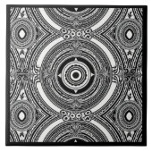 B&W Medallion Motief Tegeltje (Voorkant)