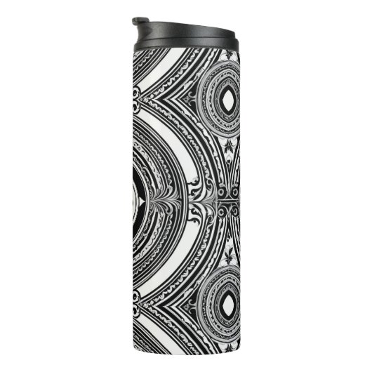 B&W Medallion Motief Thermosbeker (Geroteerd rechts)