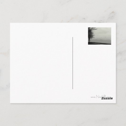 B&w-meer Balaton Briefkaart (Achterkant)