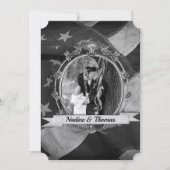 B&W Militaire Patriottische Vlag met Foto Kaart (Voorkant)
